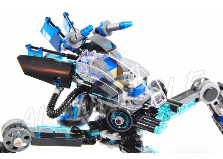 518pcs Shinobi Water Strider Mech Posable Legs Shark Thug 06054 Hover-pad-style Feet Building Block Sets Compatible With Model