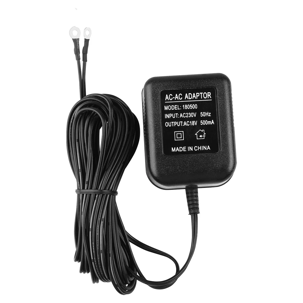 Adaptador de corriente para timbre de CA, transformador de timbre de 18V 500MA, Cable de 10M, timbre de anillo Compatible, timbre de vídeo enchufe de la UE