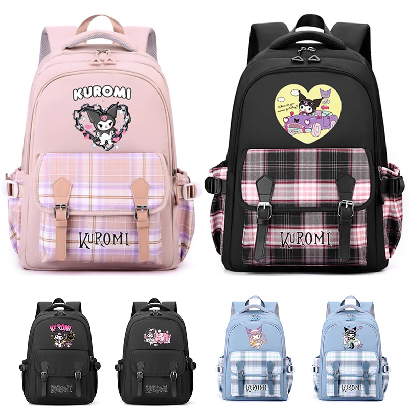 Sanrio Kuromi Backpack for Girl Boy Anime Bookbag Women Bag Student Teenage Hildren Knapsack Laptop Schoolbag Rucksack Mochilas