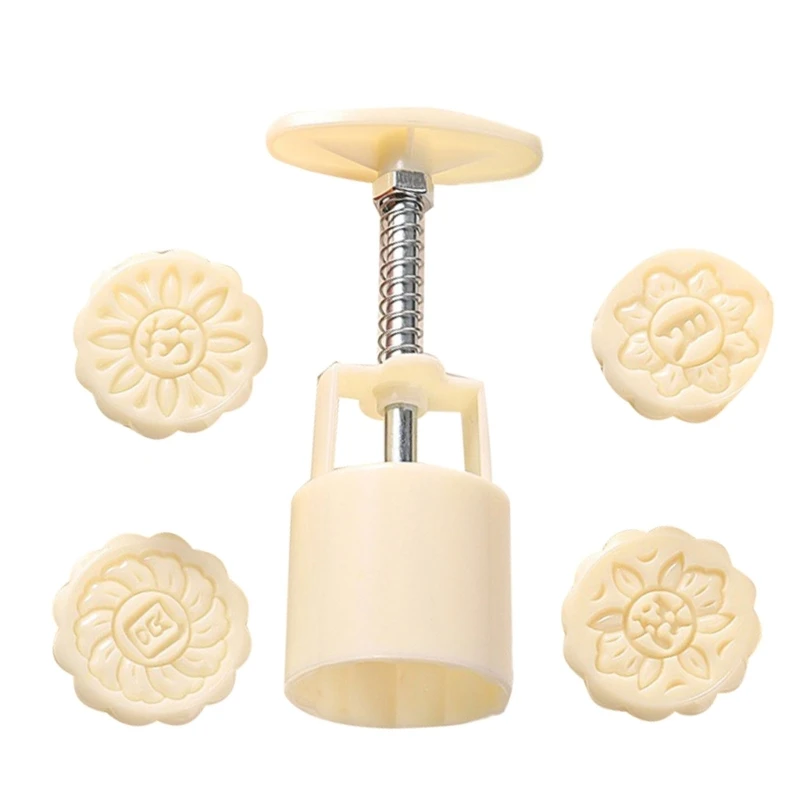 

Flower Shaped Green Bean Cake Molds Plastic Material Mooncake Moulds for DIY Drop shipping