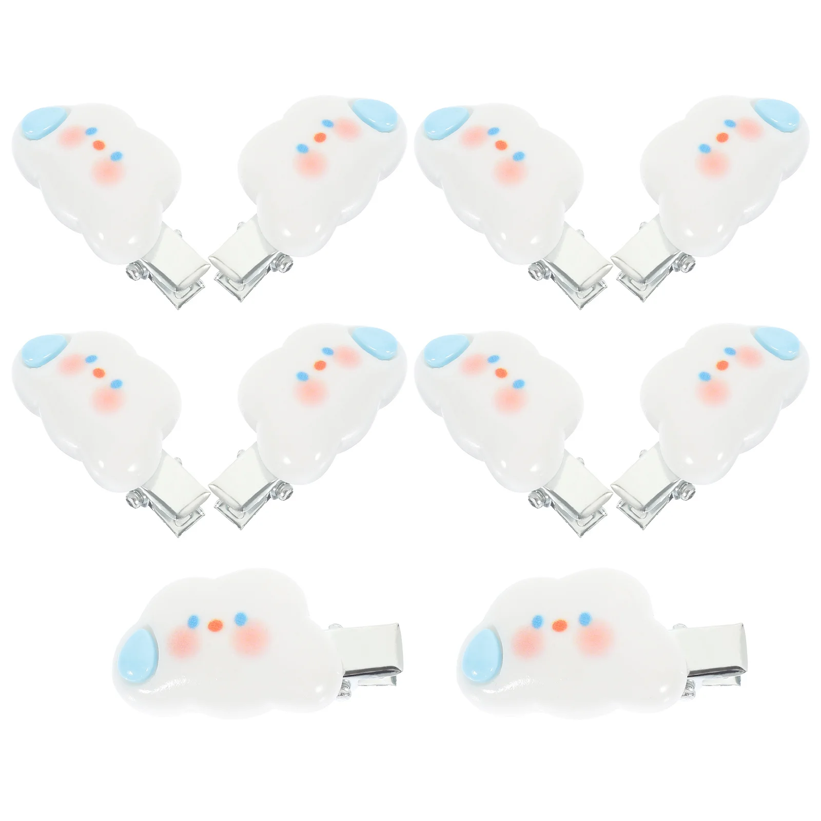 10Pcs 구름 헤어 클립 소녀를위한 유행 카와이 헤어 액세서리 어린이를위한 안전한 스타일링 클립 매일 또는 파티 사용