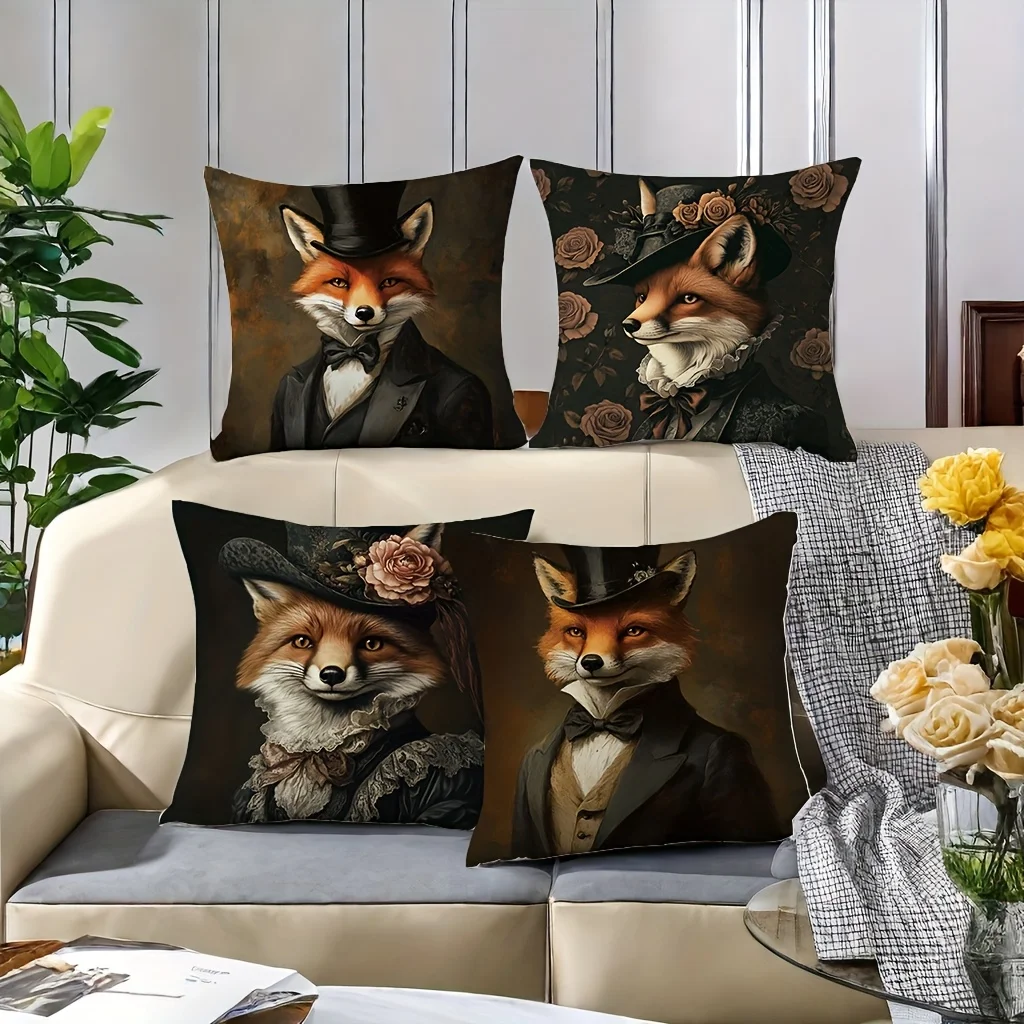 4-piece set featuring a vintage and elegant style adorned  patterns dressed in classic and exquisite attire, insert not included