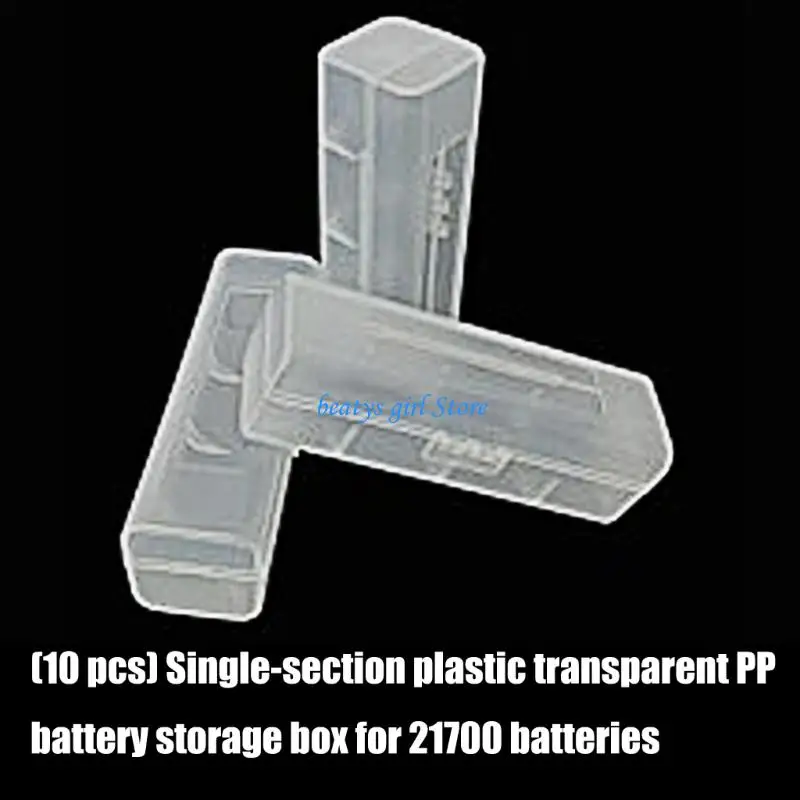 C7AB Clear PP Plastic 21700 Battery Case Single Cell Holder Visible AntiImpact