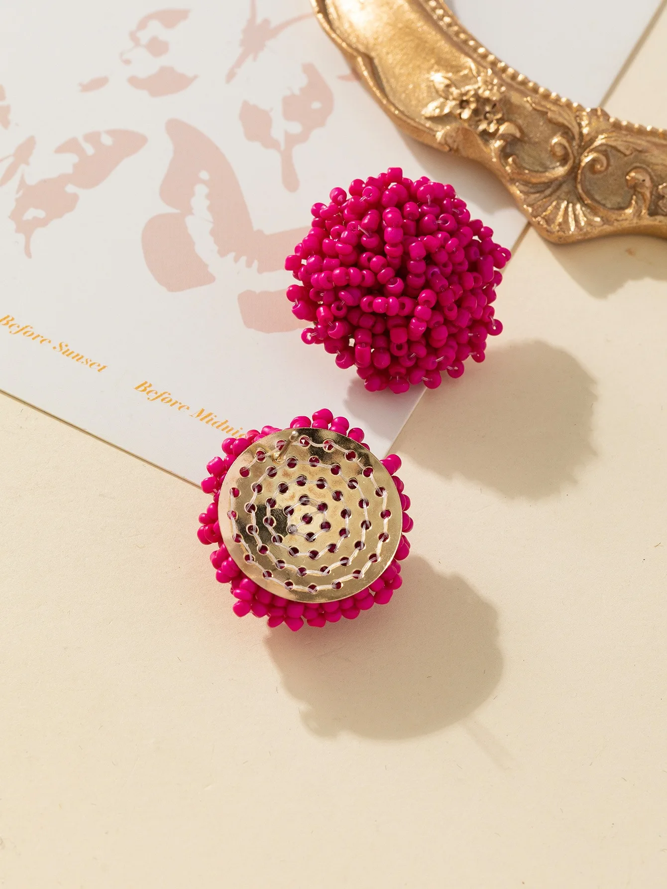 new in Bohemian Classic Ladies\' jewellery cute stud Earrings women European American Rice Bead Weaving Handmade earings jewelry