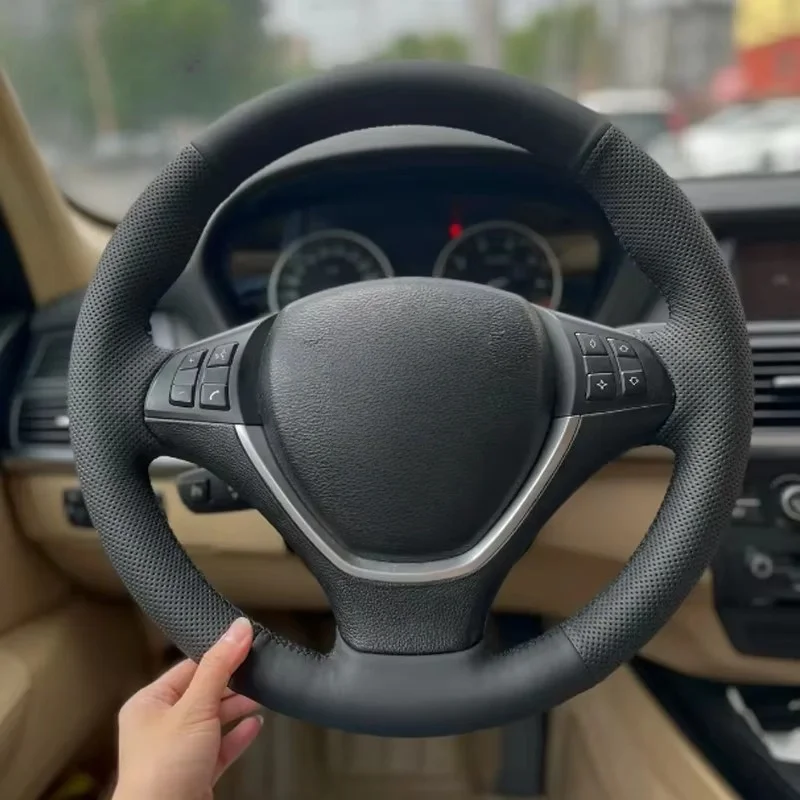 

Microfiber Leather Car Steering wheel Cover For BMW E70 X5 2006-2013 E72 E71 X6 2008-2014 Handle Cover Interior Car Accessories