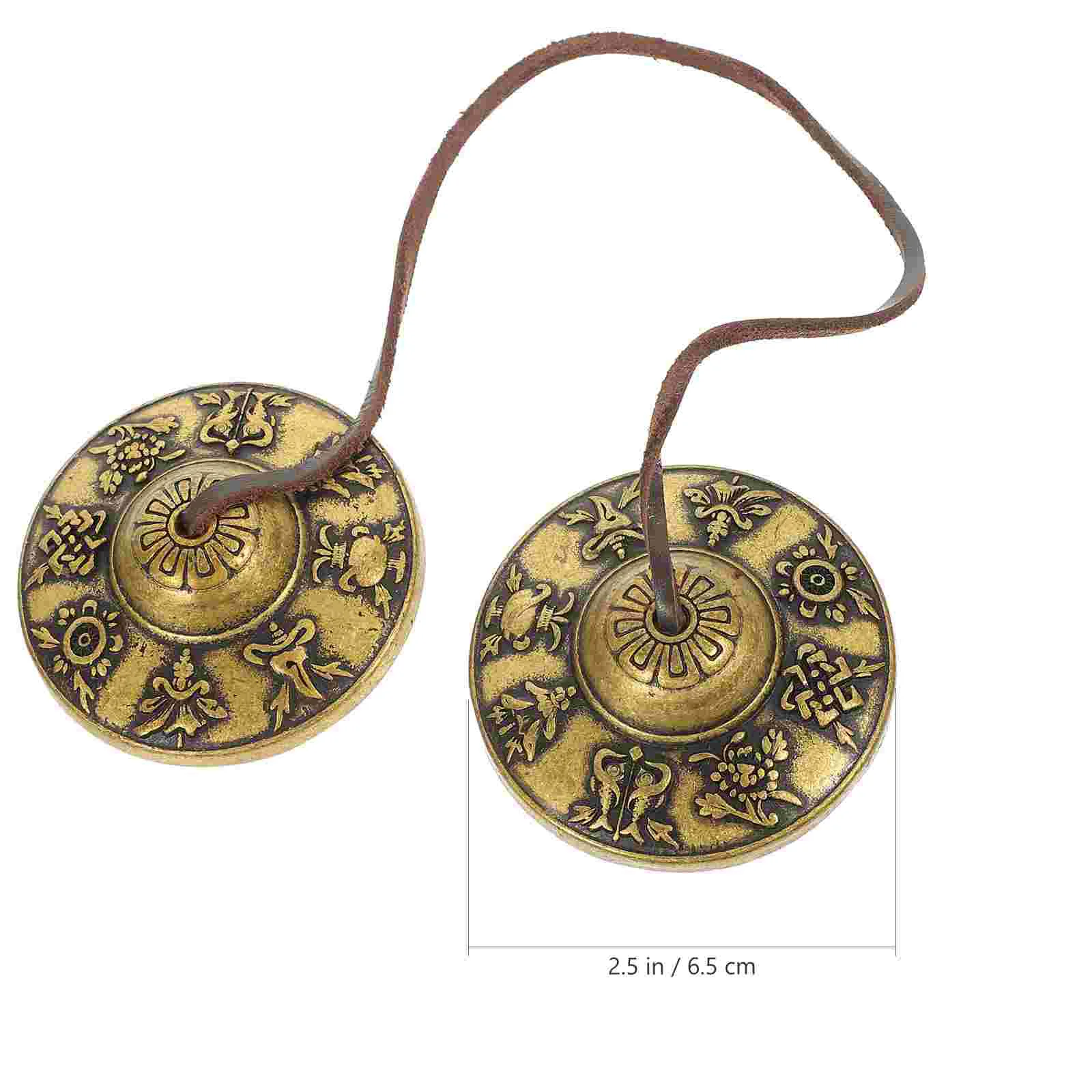 Copper Finger Cymbals Percussion Instrument Tingsha Bells Yoga Tibetan Nepal