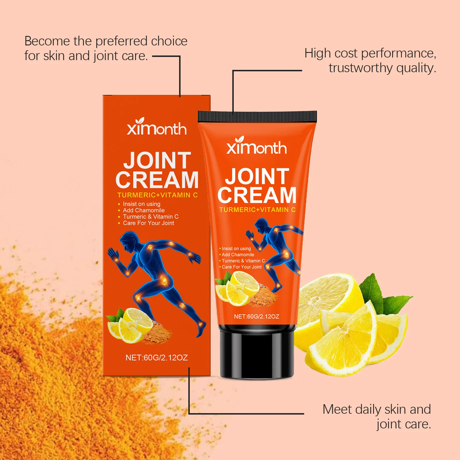 Ximonth Joint Sooth Massage Cream Reduce Pain Relax Muscle Massage Joints Repair Damage Reduce Swelling Joint Nourish Care Cream