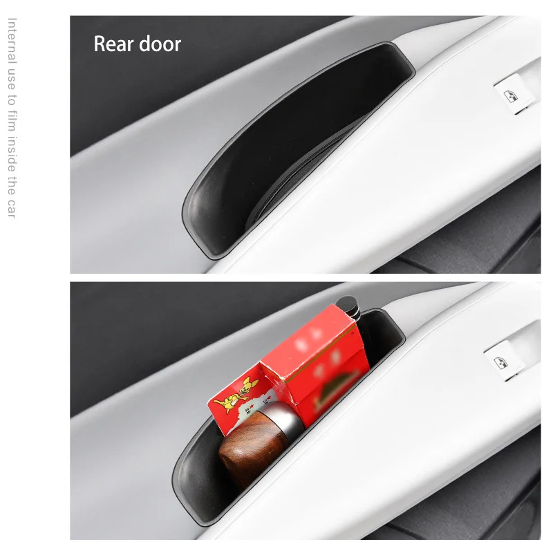 1 زوج السيارات الجبهة الخلفية مقبض الباب صندوق تخزين ل Volkswagen VW ID.3 ID.4 الجانب الباب مسند الذراع المنظم الحاويات اكسسوارات السيارات #5