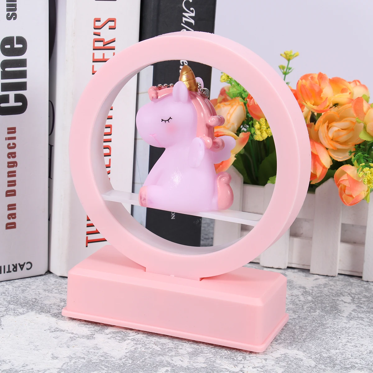 

Creative Music Night Lamp Cute Cartoon Resin Desk Decor for Girls Birthday Gifts Warm Light Children Bedroom Party