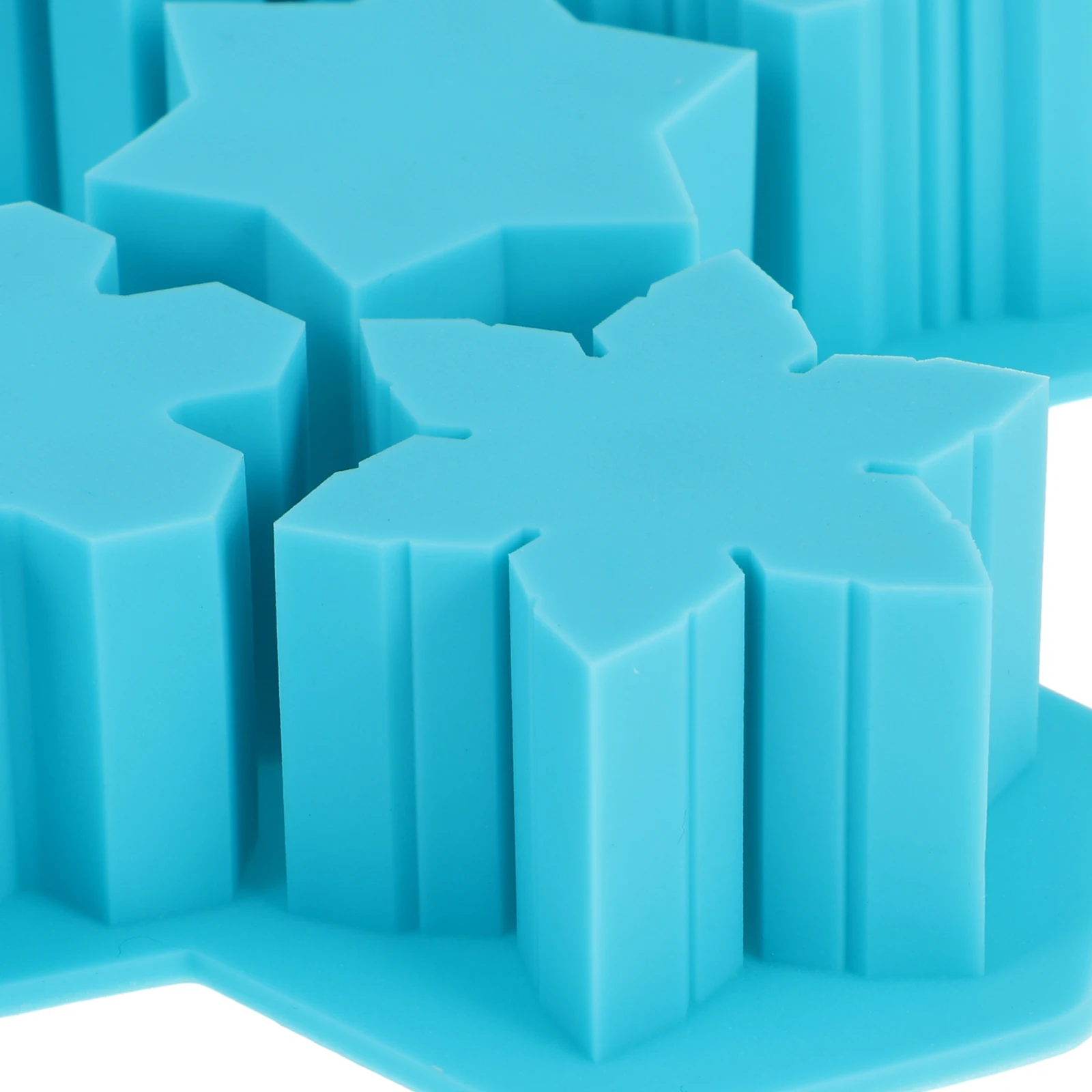 

2 pcs 12-Grid Snowflake Ice Cube Tray Silicone Mold For Chocolate Cake Cupcake Dessert Baking Tool Freezer Safe Kitchen Barware