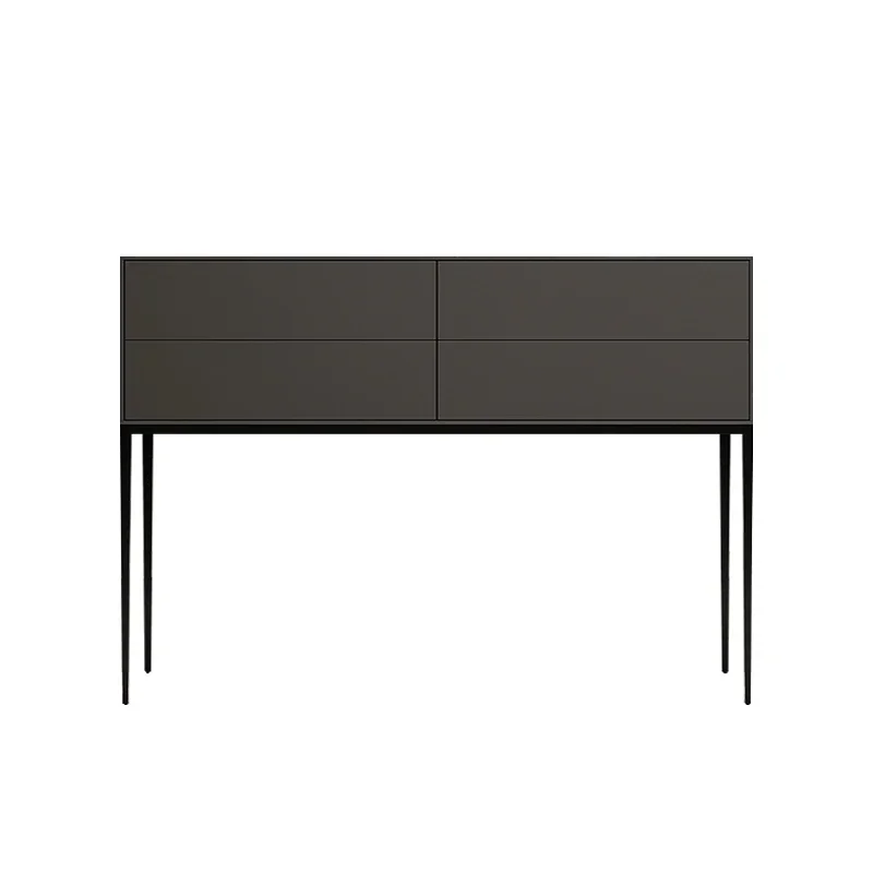 

FG44Italian minimalist premium gray dining side cabinet Nordic light luxury entrance modern simple tall model