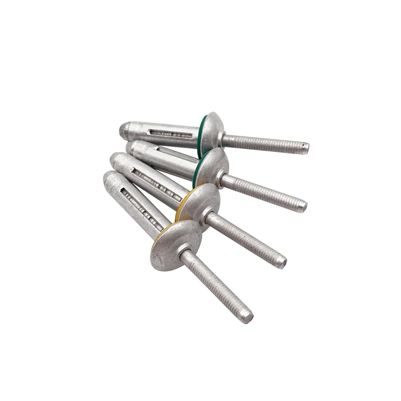5056/7A03 All Aluminum Fold Type Bulbite Rivet with Washer 5.2mm/6.4mm 20/50/100/200/500Pcs for Soft/Plastic Materials