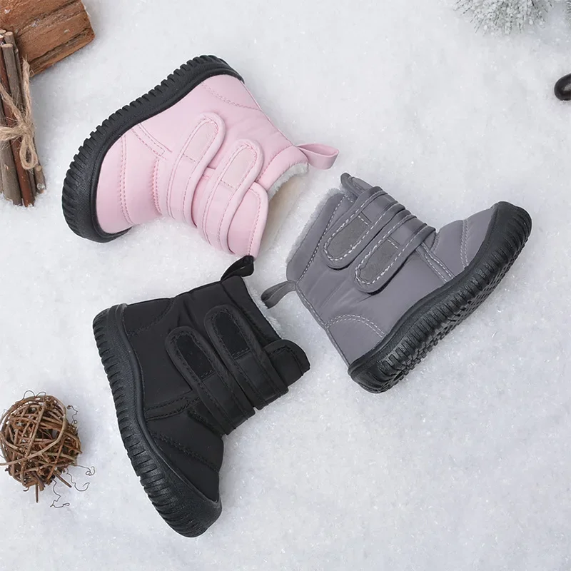 Girl Boot 2024 New Kid Snow Boots Casual Cotton Shoe with Velvet Warm Kid Shoes Soft Sole Boy Girl Baby Cotton Boots Winter Boot