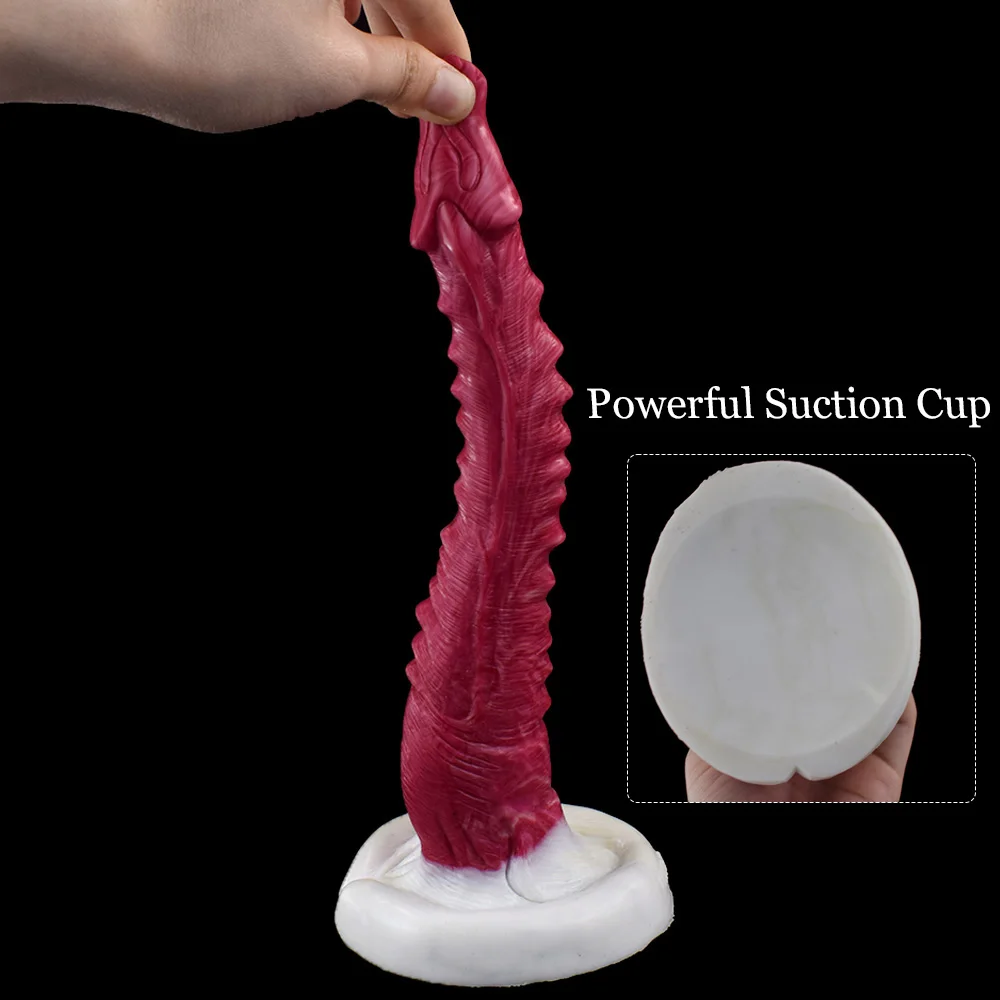 NNSX 26.5cm Long Anal Plug with Suction Cup Animal Snake Dildo Explosive Muscle Silicon Masturbators SexualtoySex Toys for Woman