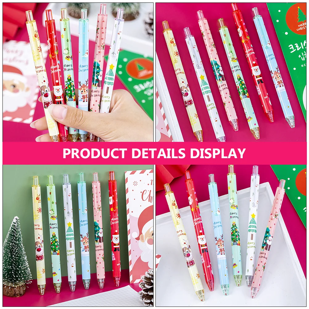 24 Pcs Girls Christmas Gifts Gel Pen Adorable Student Signature Pens Writing Lovely Shaped for Students Nurse