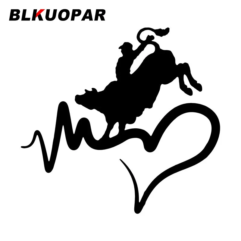 

BLKUOPAR Heartbeat Cowboy Rider забавные автомобильные наклейки креативная солнцезащитная наклейка индивидуальный багажник кондиционер виниловая автомобильная пленка