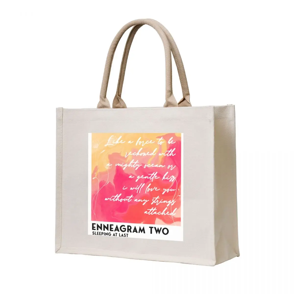 

Enneagram Two Sleeping at last Tote Bag Canvas bag custom canvas bag tote Cloth bags