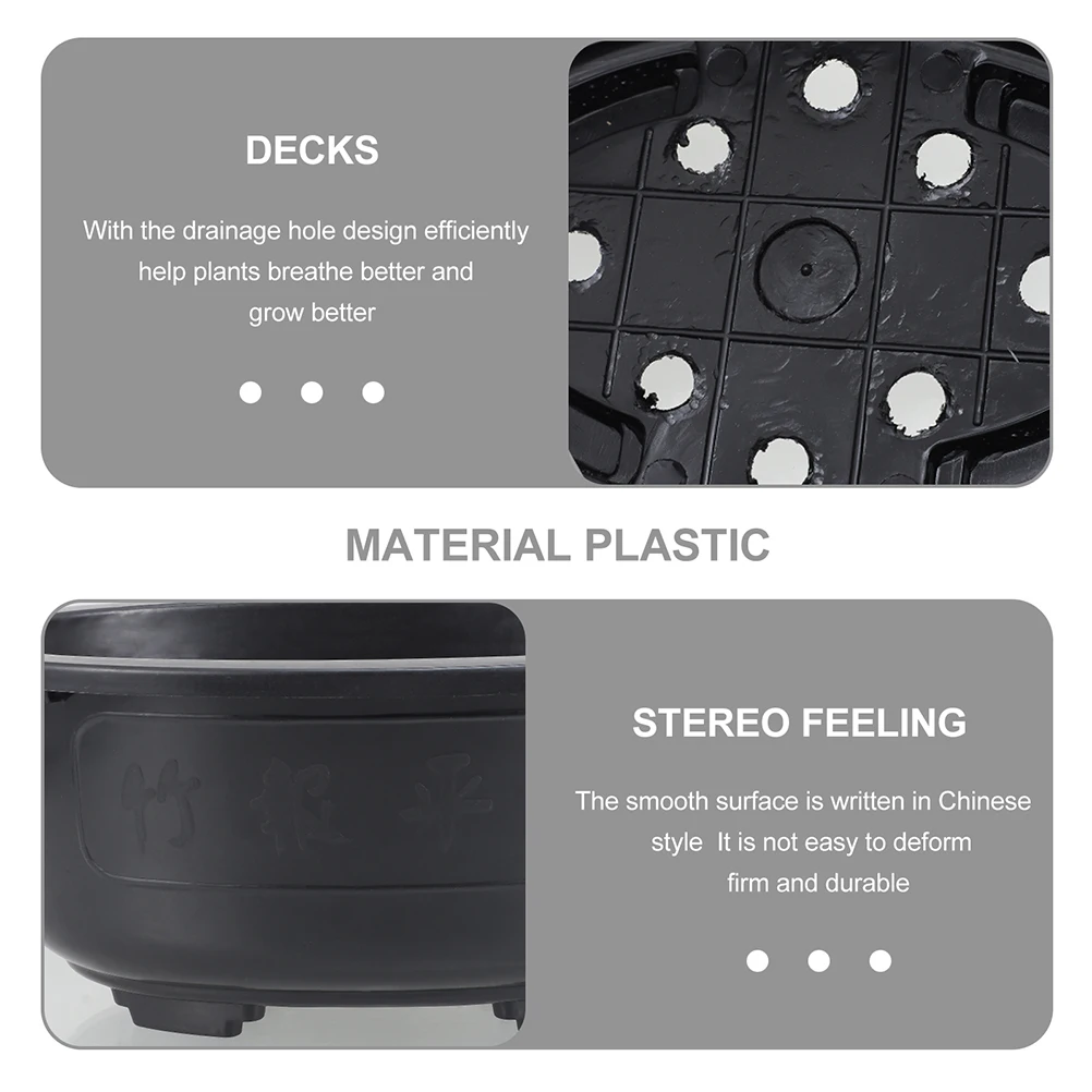 

2 Pcs Accessories Big Flowerpot Mother Plant Container Plastic Bonsai Pots with Drainage Tray Nursery