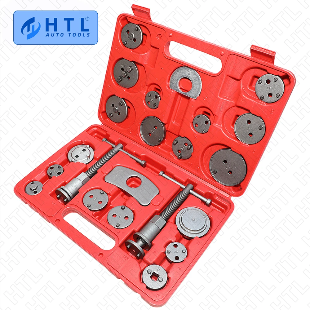 22pcs Universal Car Disc Brake Caliper Wind Back Brake Piston Compressor Tool Kit For Most Automobiles Garage Repair Tools