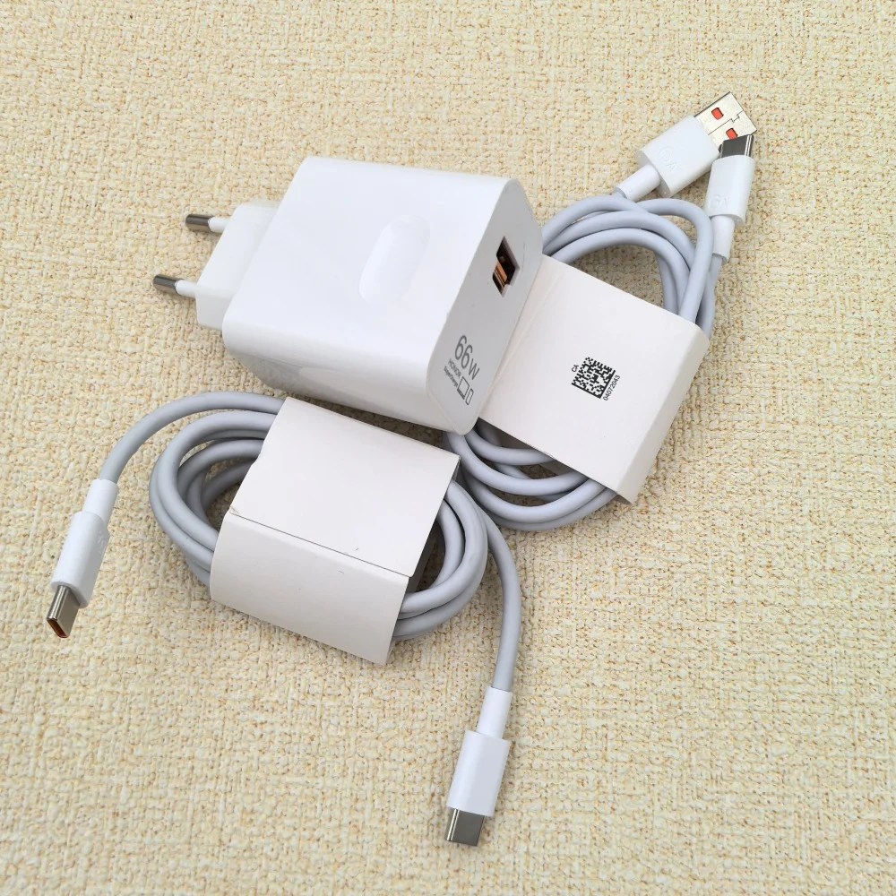 Honor 66W Charger EU SuperCharge PD/QC 3.0 2 Ports Quick Charge For Honor 300 100 Pad GT2 Pro Magic 8 7 6 &1M 6A PD Type C Cable