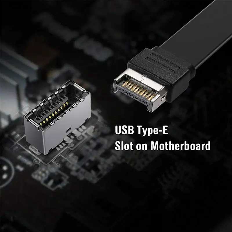 QWE-USB 3.1 Front Panel Type E Male To USB-C Type C Expansion Cable Computer Motherboard Connector Wire Cord Line