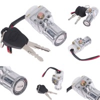 Performance Battery Charger Mini Lock with 2 Keys for Motorcycle Electric Bicycle Scooter E-Bike Electric Lock Accessories