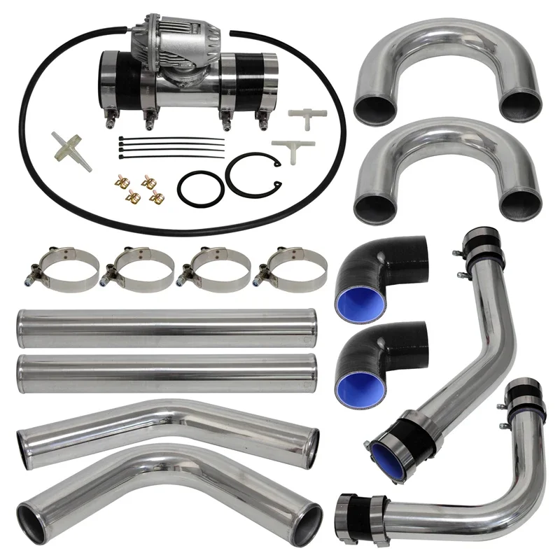 

2.36" 60mm Universal Intercooler Piping Kit + BOV Turbo Blow Off Valve Kit Black/Blue/Red