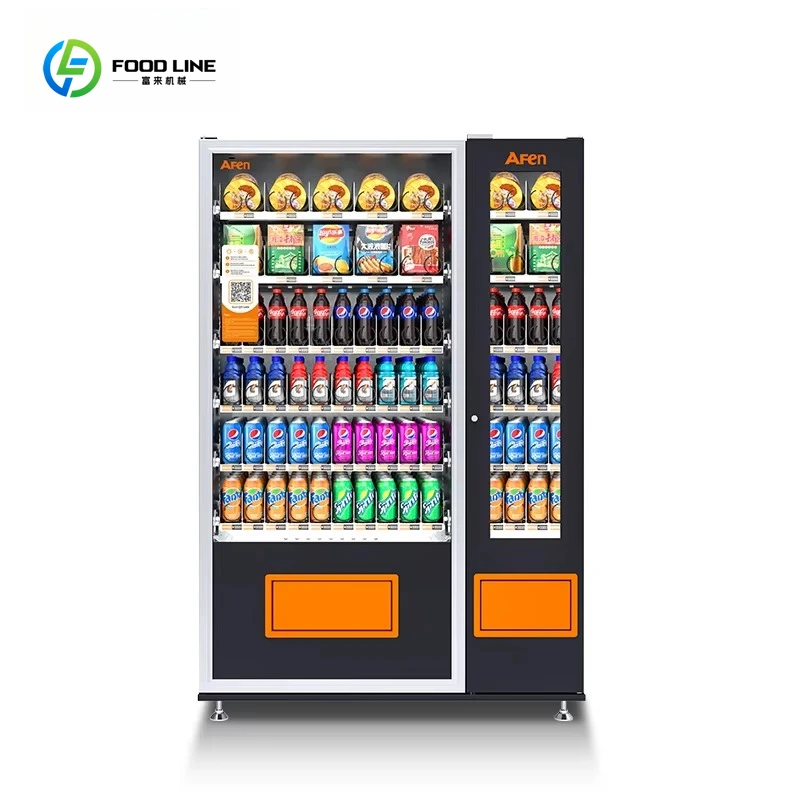 Máquina expendedora de refrigerios grande y barata, máquina expendedora de código QR sin caja, especial para el sudeste asiático