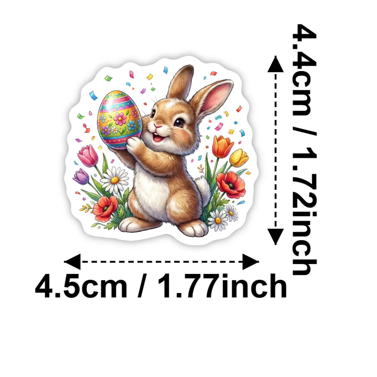 50/100 Pcs HD Colorful Rabbit Easter Egg Cartoon Stickers DIY Game for Diary File Folder Phone Case Scrapbook Waterproof Decals