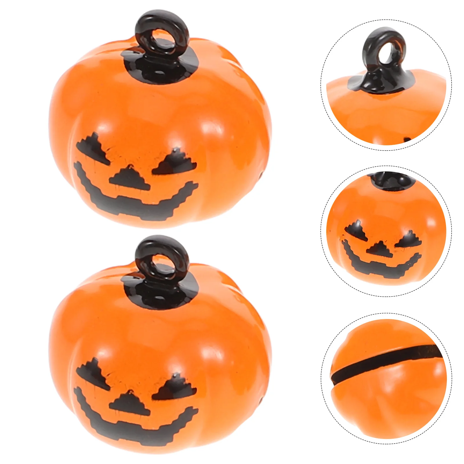 

20Pcs Pumpkin Shape Pet Bells Copper Pendant Cartoon Design Halloween Accessories Quick Release Buckle Comfortable to Wear