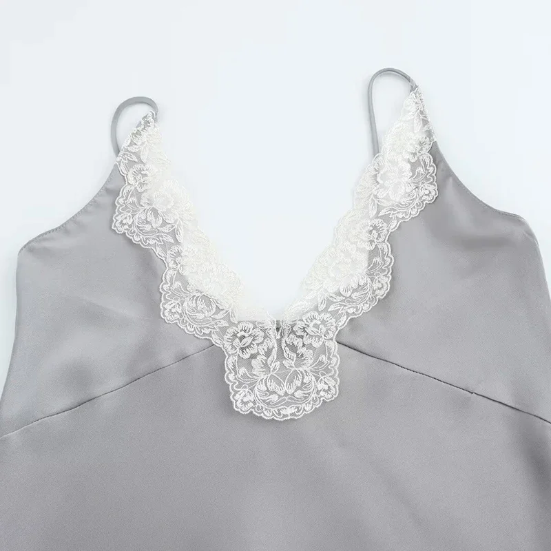 الصيف الخامس الرقبة أكمام الدانتيل حافة سترة المرأة السباغيتي حزام قمة صغيرة أنيقة موضة مثير الشارع الشهير حريري الملمس الرسن #5