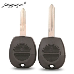 Funda de 2 botones para llave de coche jingyuqin, para Nissan Primera Micra Terrano Almera X Trail, hoja remota sin cortar, llave de repuesto