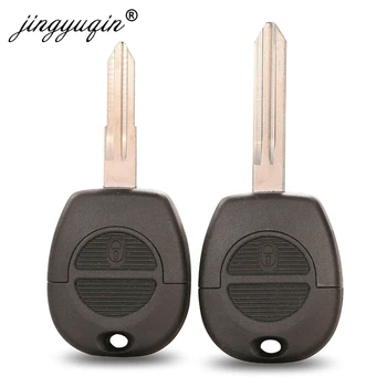 Jingyuqin 2 زر حافظة مفاتيح السيارة لنيسان بريميرا ميكرا تيرانو ألميرا X تريل البعيد غير مصقول شفرة مفتاح فوب شل استبدال