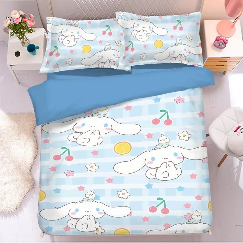 

Japanese new Cinnamoroll kawaii four-piece set Sanrio fashion bedding student dormitory single bed three-piece bed sheet set