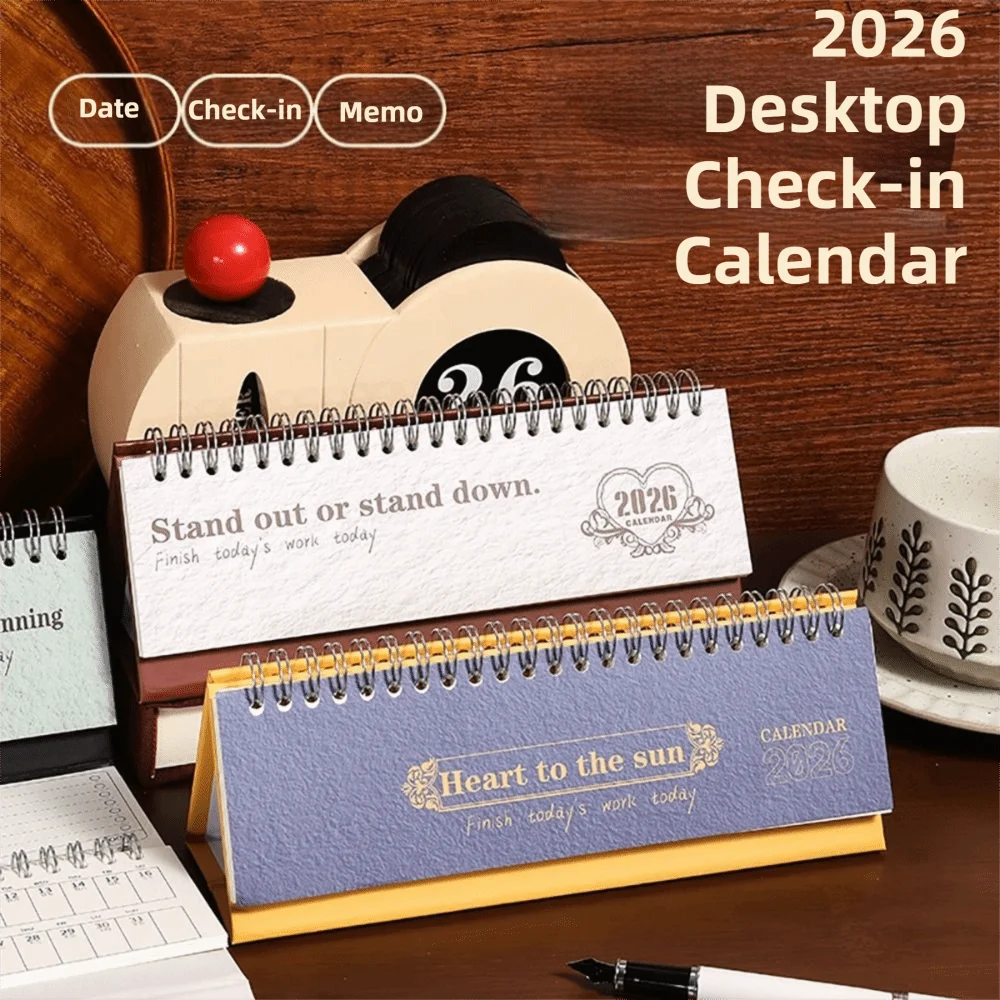 

2026 Calendar Desk Calendar Simple Style Desktop Decoration Monthly Planner Portable Size Desktop Display Work Study