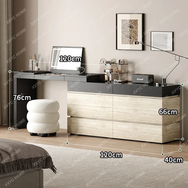

Y Small-sized furniture, living room, bedroom simple bedroom retractable end of bed with lamp, locker, makeup table