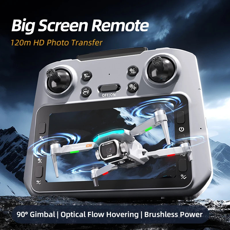 M7 Professional Drone 4K Dual Camera 4.5-inch display screen Low Battery Out Control One Click Return Optical Flow positioning