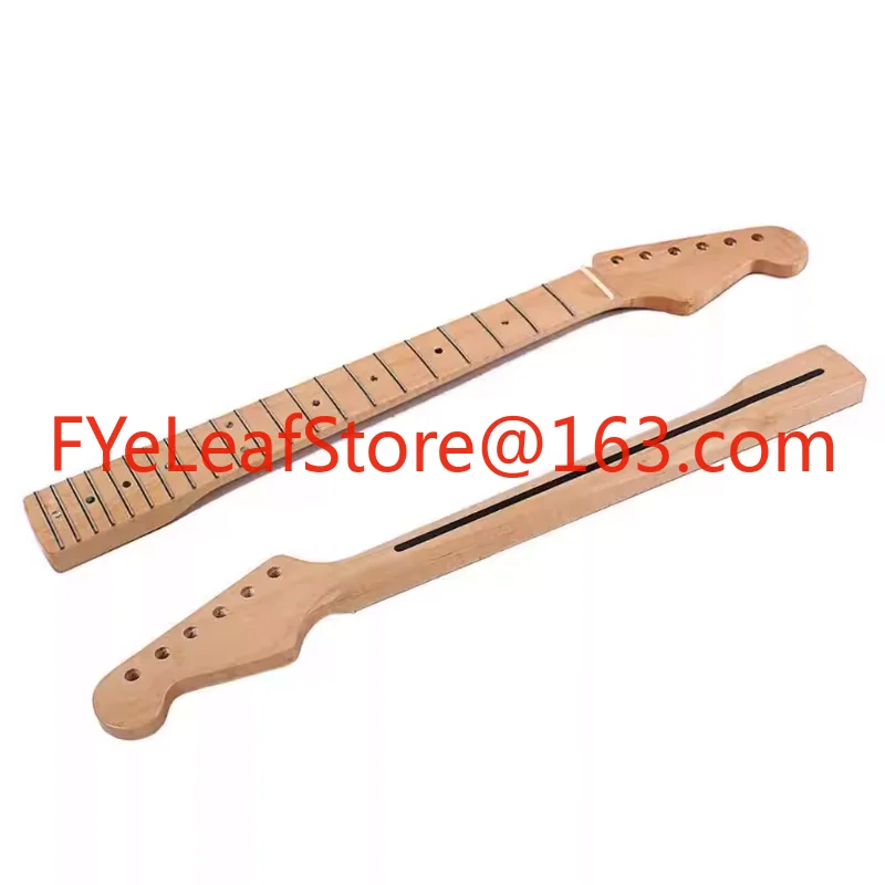 

For 22 frets, maple fretboard, electric guitar neck handle for ST Strat -- with back midline