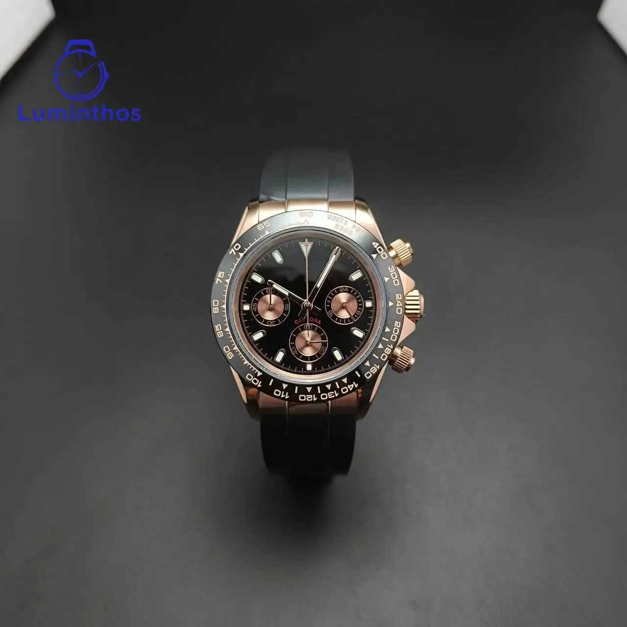 ساعة رجالية S Logo زجاج الياقوت وجه 40 ملم حافظة ثلاثي العينيات لساعة كوارتز VK63 ساعة معدلة #1