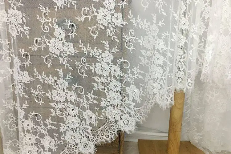 

Hot selling high-end eyelash lace lace width 150CM handmade DIY clothing, wedding veil accessories materials