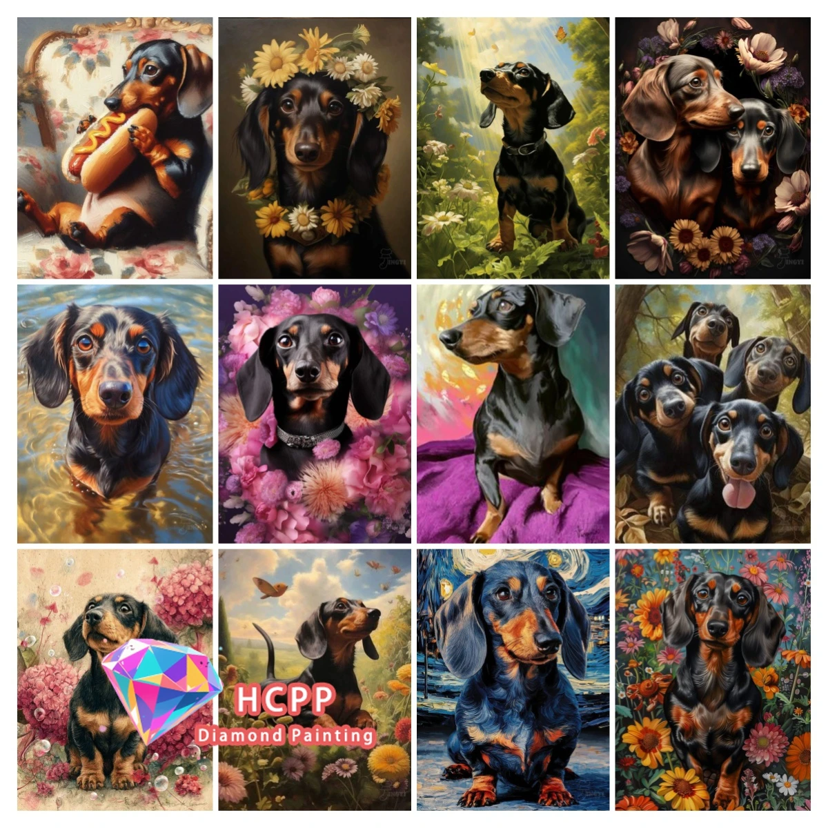 Neueste süße Haustier Wurst Hund Diamant Malerei Kit 5D DIY Diamant Stickerei Kreuz Stickerei handgemachte Kunst Geschenk Home Dekoration