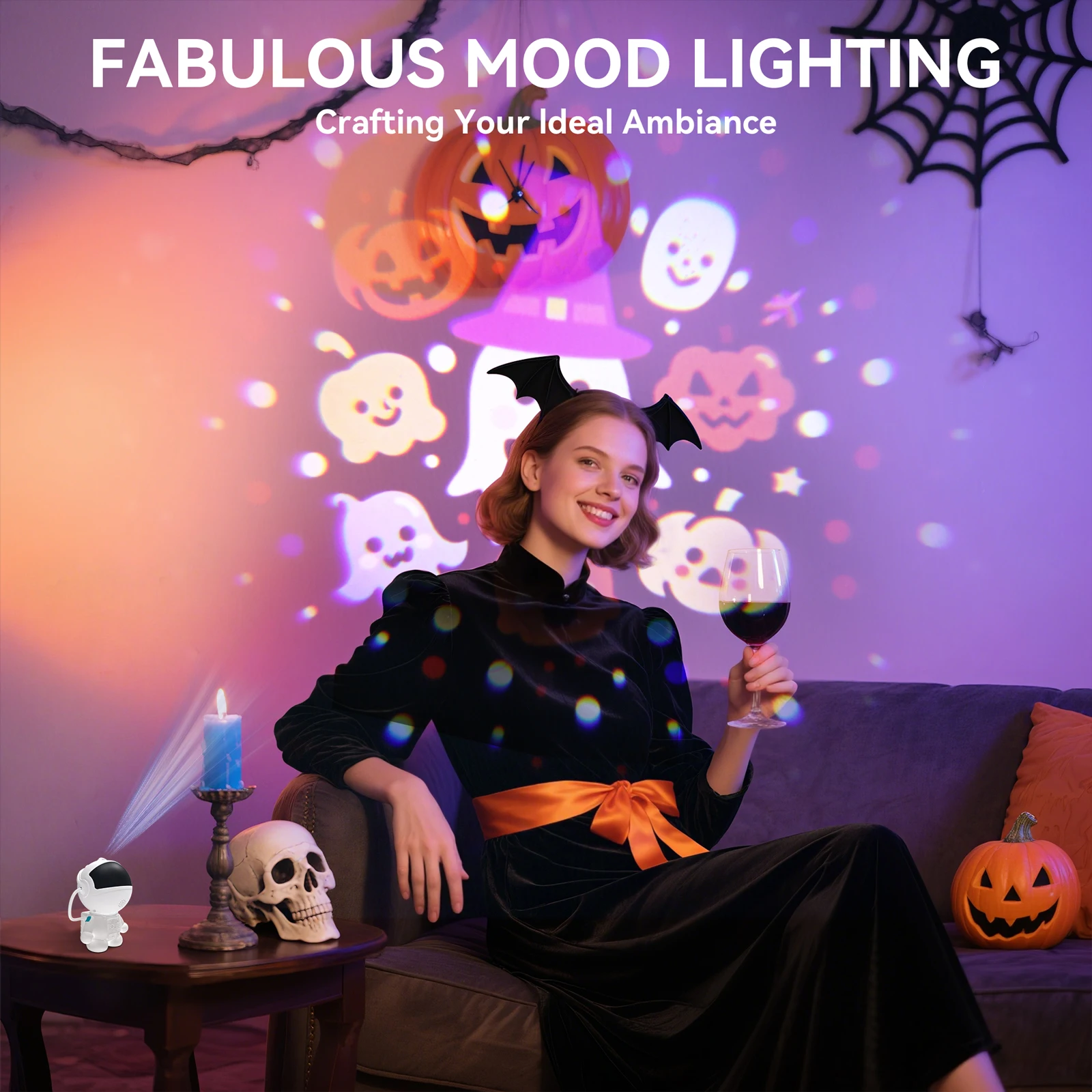 Christmas Starry Sky Projector LED Night Light Planetarium Galaxy Projector Halloween Lamp Timer, Nebula Lights for Bedroom Gift