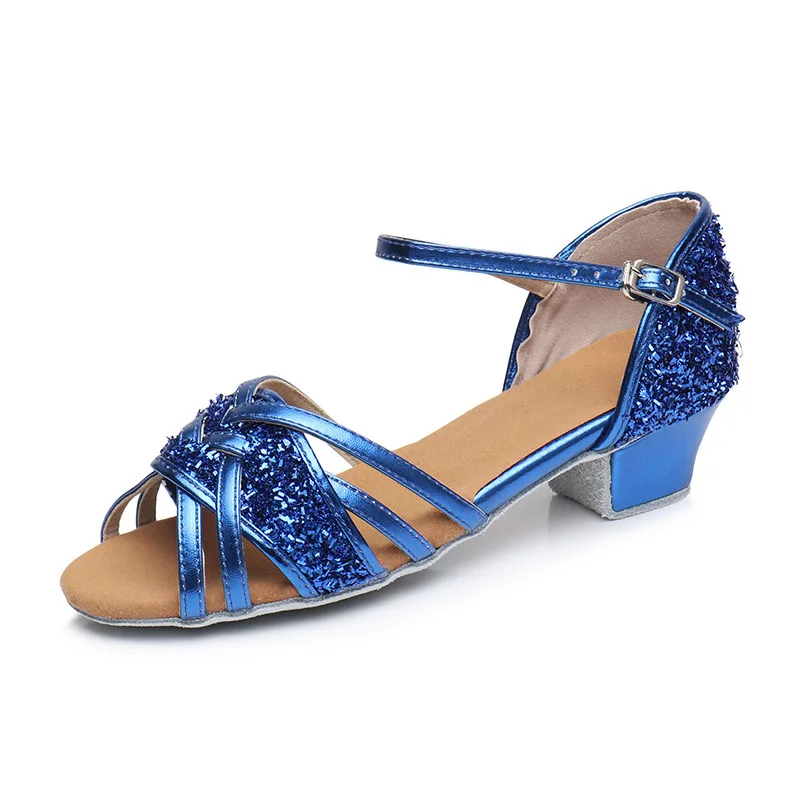 Girls Latin Dance Shoes Women Medium Heel Soft Sole Flamenco Dance Shoes Performance Cha-cha Tango Jazz Bullfighting Shoes view 4