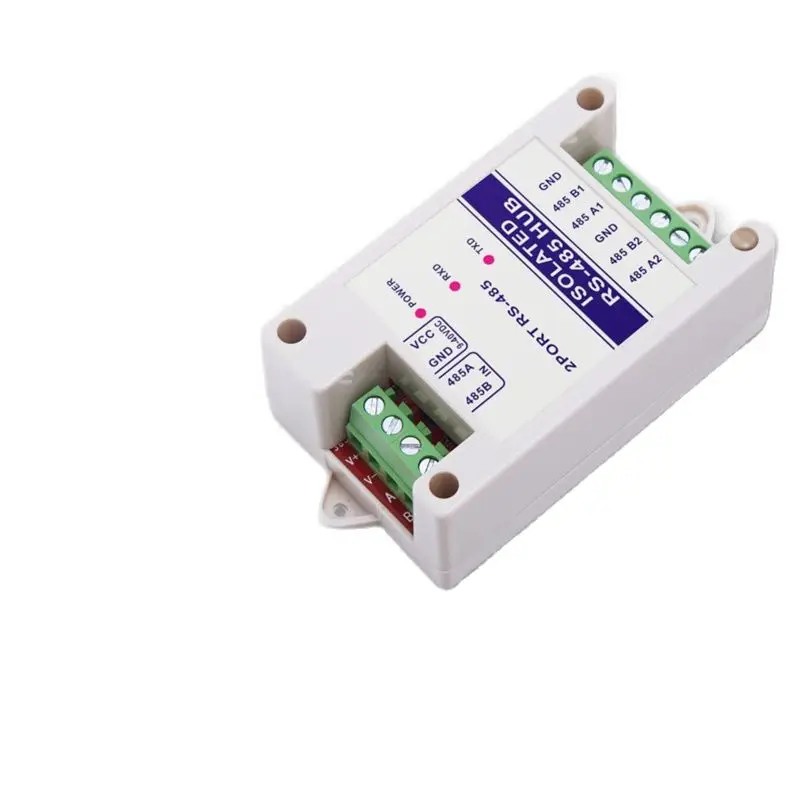 485 repeater photoelectric isolation industrial grade RS485 hub 2-port signal amplifier anti-interference lightning protection