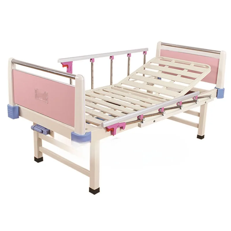 medical single crank single function manual inpatient children's bed with protective side rail