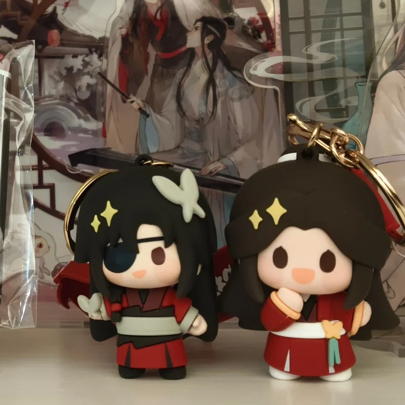 

New Original Tian Guan Ci Fu Anime Peripheral Xie Lian Hua Cheng Pvc Mobile Keychain Car Backpack Small Pendant Cosplay Gifts