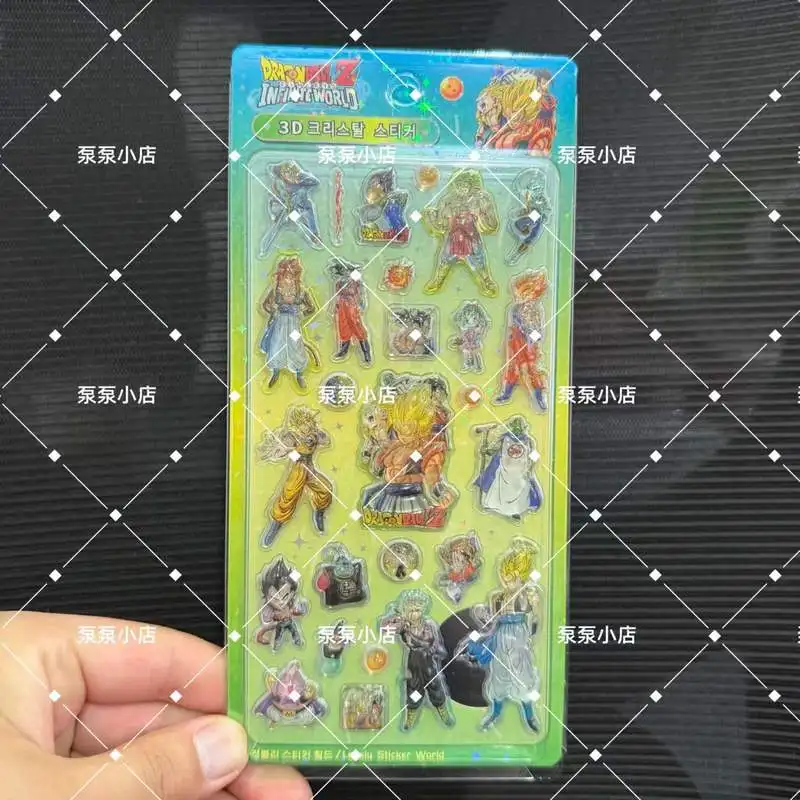 

High Quality Dragon Ball Z Son Goku 3d Solid Embossed Relief Sticker Diy Phone Decor Sticker Student Hand Account Stationery