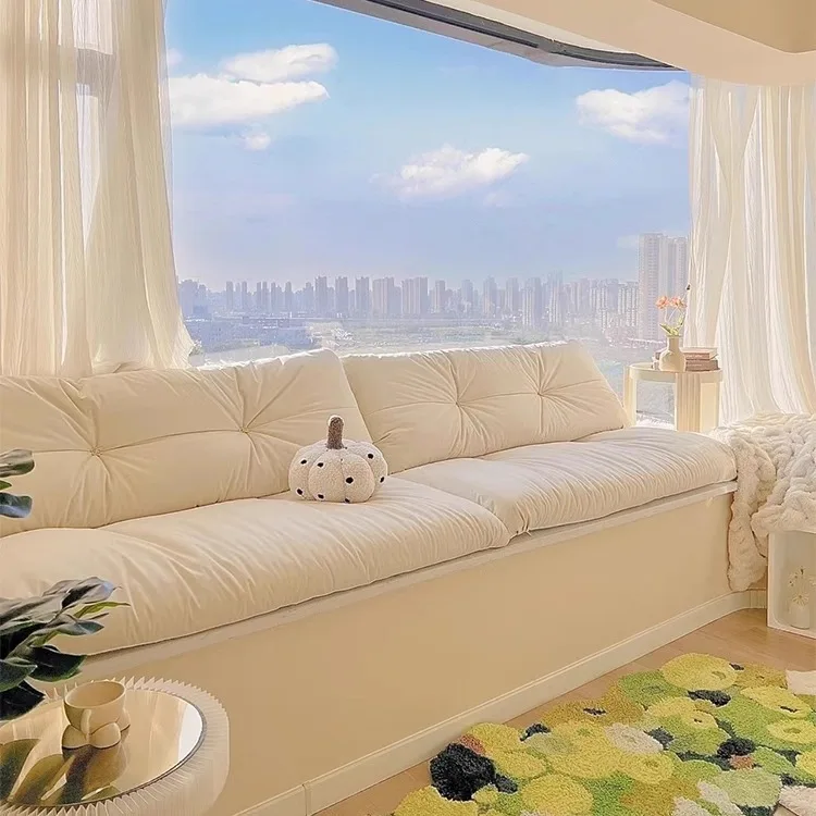 New cloud bay window sofa custom light luxury comfortable bay window mat window sill mat custom Internet celebrity balcony mat