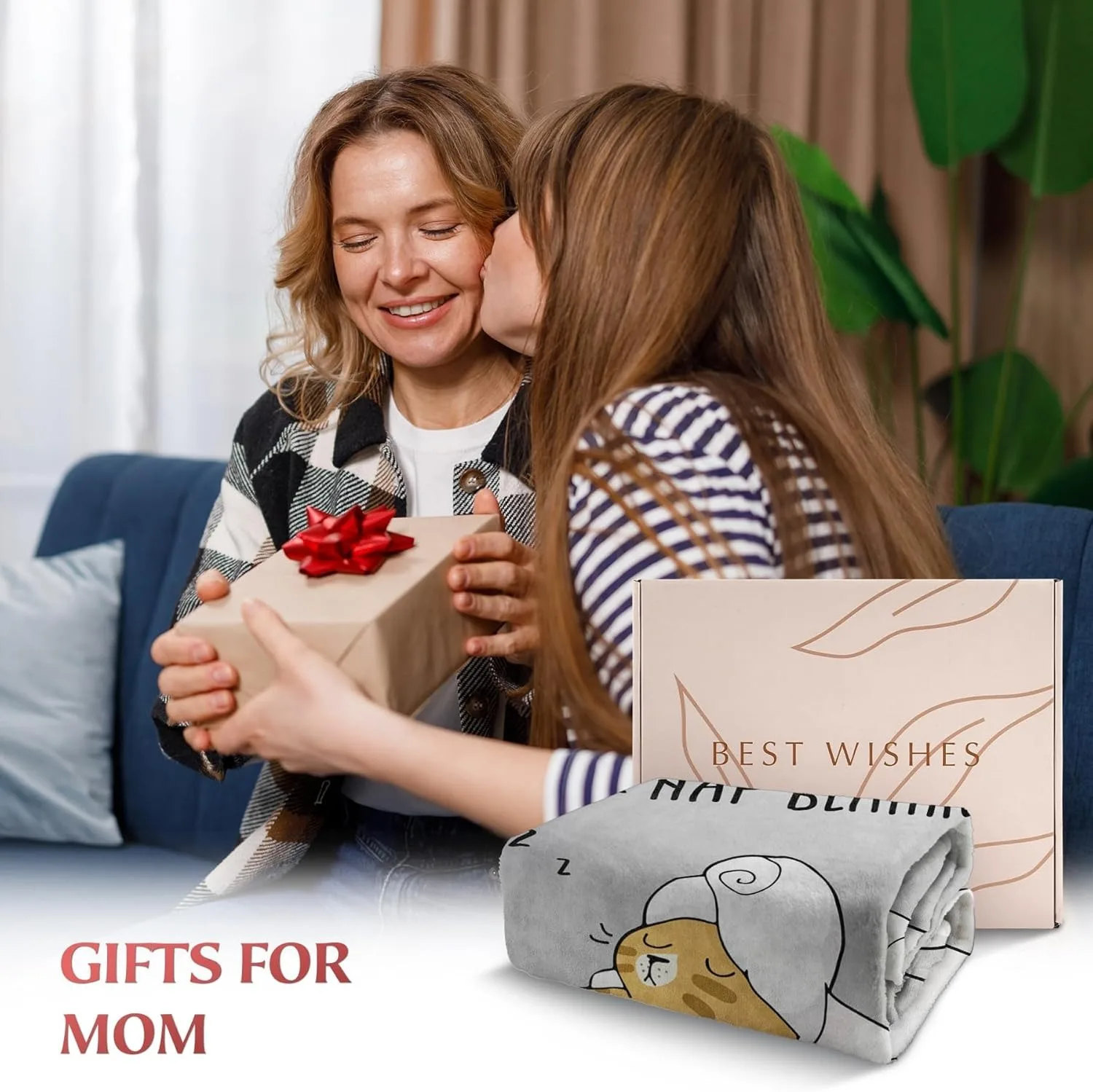 1PC Blanket Gifts for Elder Mom Dad Grandpa Grandma Mothers day Birthday gifts Fathers day soft Throw Nap Blankets Gift Season