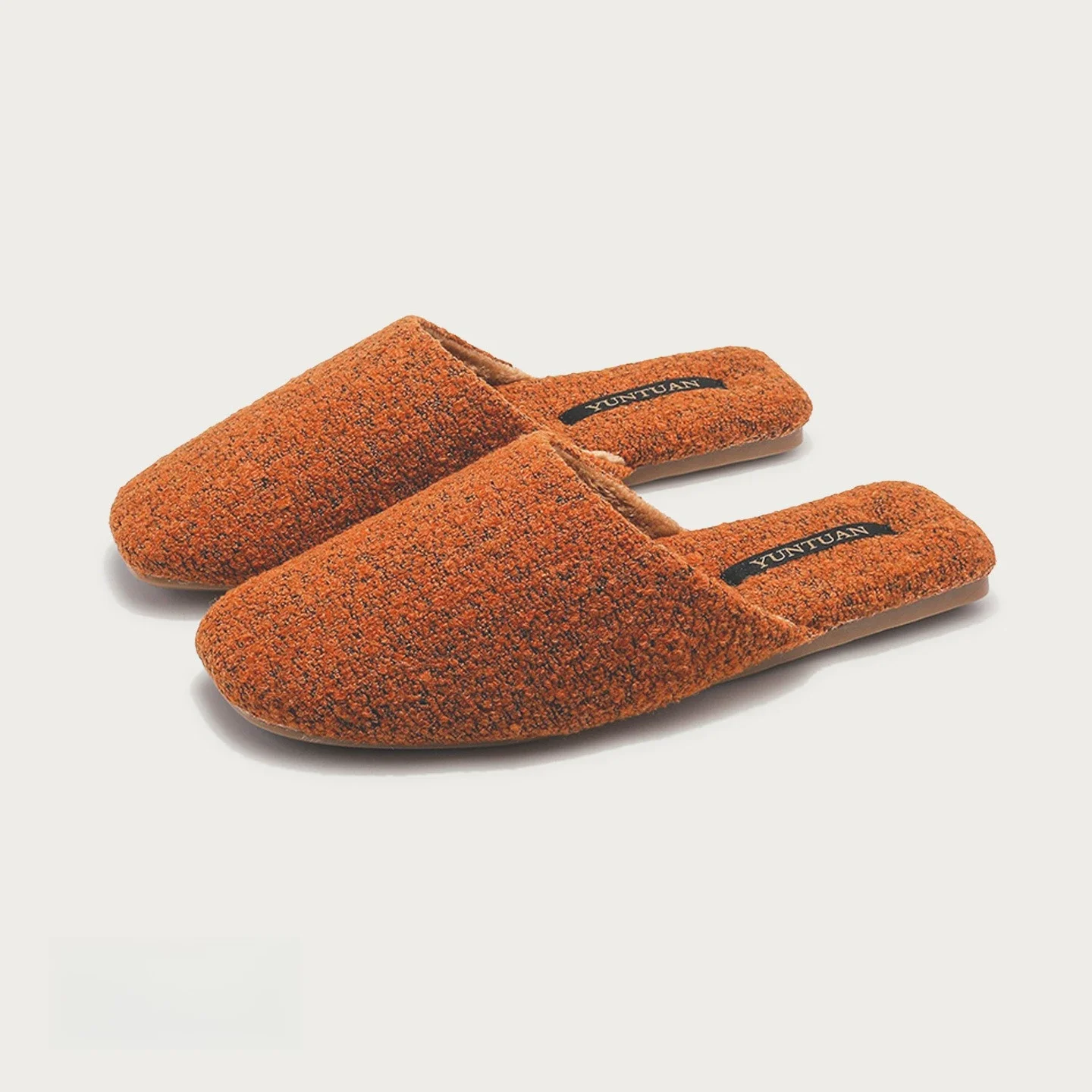 

Autumn Winter Gentle Micro Granular Fluffy Fancy Yarn Couples Cotton Slippers for Women and Men with Indoor Rubber Sole